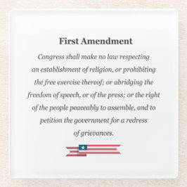 Glass Onderzetter First Amendment USA