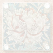 Glass ONDERZETTER - Honeysuckle Design - William M Glazen Onderzetter (Achterkant)