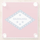 Glass onderzetter met vlag van Arkansas, VS (Achterkant)