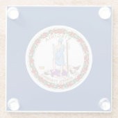 Glass onderzetter met vlag van Virginia State, VS (Achterkant)