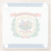 Glass onderzetter met vlag van West Virginia, Vere (Achterkant)