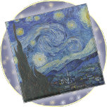Glass ONDERZETTER "Sterrennacht" - Vincent van Gog Glazen Onderzetter<br><div class="desc">Een afbeelding van "Sterrennacht" (1889) van Vincent van Gogh is te vinden op dit Onderzetter van vierkant glas. Het afbeelding kan niet worden verwijderd of vervangen. Aanpassen/personaliseren door aangepaste tekst toe te voegen aan het lettertype (stijl, kleur, grootte) of een extra afbeelding of een logo. Maakt een kleurrijk en interessant...</div>