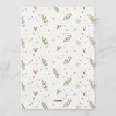 Glass Ornament Baby Shower Invitation Winter Theme Kaart (Achterkant)