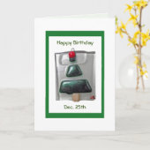 Glass Ornament Birthday-kerstkaart Kaart (Gele Bloem)