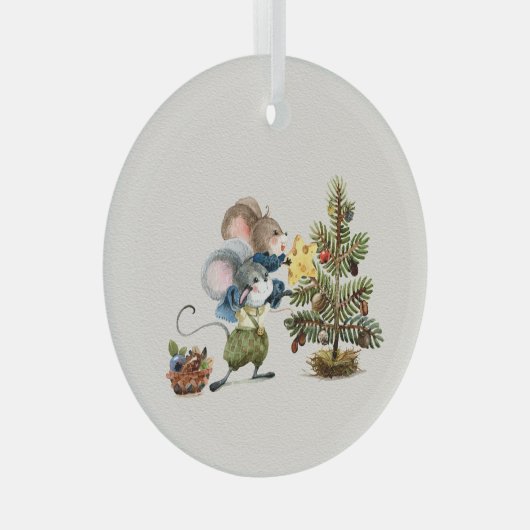 Glass Ornament - Christmas Mice (Voorkant Rechts)