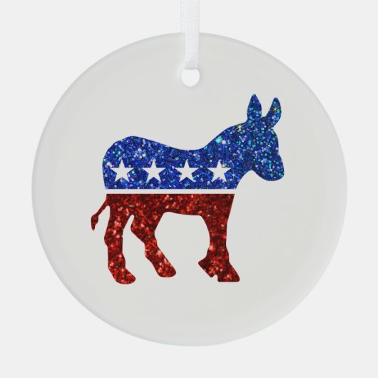 Glass Ornament Democratische Partij (Achterkant)