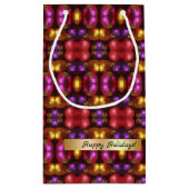Glass Ornament Pattern Gift Bag Klein Cadeauzakje (Achterkant)