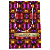 Glass Ornament Pattern Gift Bag Medium Cadeauzakje (Voorkant)