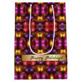 Glass Ornament Pattern Gift Bag Medium Cadeauzakje (Achterkant)