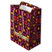 Glass Ornament Pattern Gift Bag Medium Cadeauzakje (Achterkant Gekanteld)