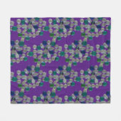 Glass Pebbles Pattern Cust. PAARSE Vleece Blanket Fleece Deken (Voorkant (Horizontaal))