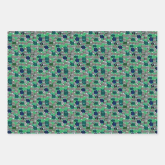 Glass Pebbles Pattern Cust. Papieren pakbladen Inpakpapier Vel (Voorkant 3)