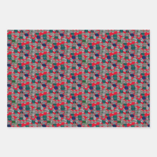 Glass Pebbles Pattern Cust. Papieren pakbladen Inpakpapier Vel (Voorkant 2)