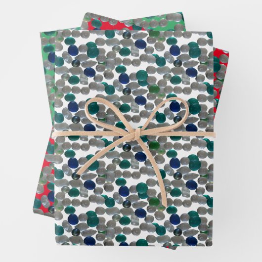 Glass Pebbles Pattern Cust. Papieren pakbladen Inpakpapier Vel (In situ)