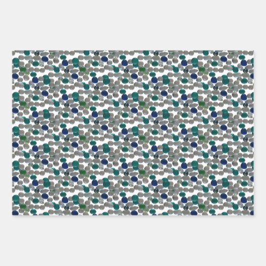 Glass Pebbles Pattern Cust. Papieren pakbladen Inpakpapier Vel (Voorkant)