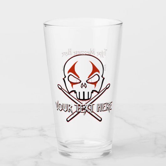 Glass Personalized Drummer Glasses Glas (Voorkant)