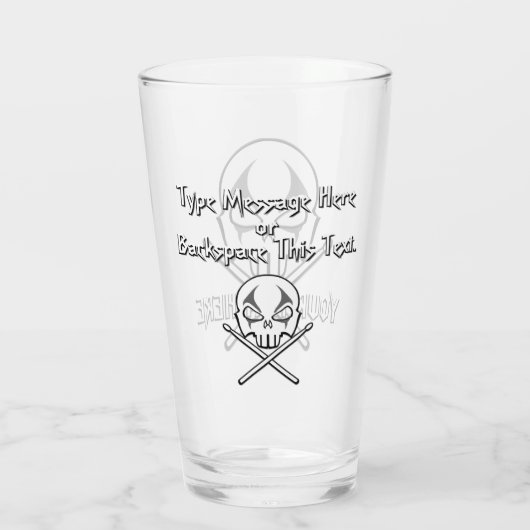 Glass Personalized Drummer Glasses Glas (Achterkant)