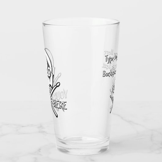 Glass Personalized Drummer Glasses Glas (Links)