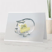 Glass Piggy Bank IOU Kaart (Voorkant)