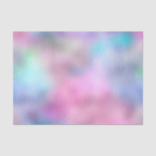 Glass Pink Blue Metallic Abstract Ombre Pastel Tissuepapier