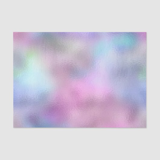 Glass Pink Blue Metallic Abstract Ombre Pastel Tissuepapier (Voorkant)
