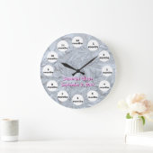 Glass Pink Foto 12 maanden Baby Grote Klok (Huis)