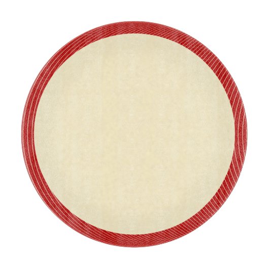 GLASS PIZZA-BORD EN KNESKARTON SNIJPLANK (Voorkant)