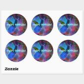 Glass Planet, grote vogelstickers Ronde Sticker (Vel)