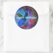 Glass Planet, grote vogelstickers Ronde Sticker (Tas)