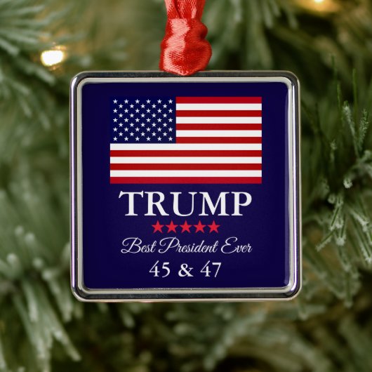 GLASS PRESIDENT DONALD TRUMP CHRISTMAS ORNAMENT (Boom)