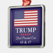 GLASS PRESIDENT DONALD TRUMP CHRISTMAS ORNAMENT (Links)