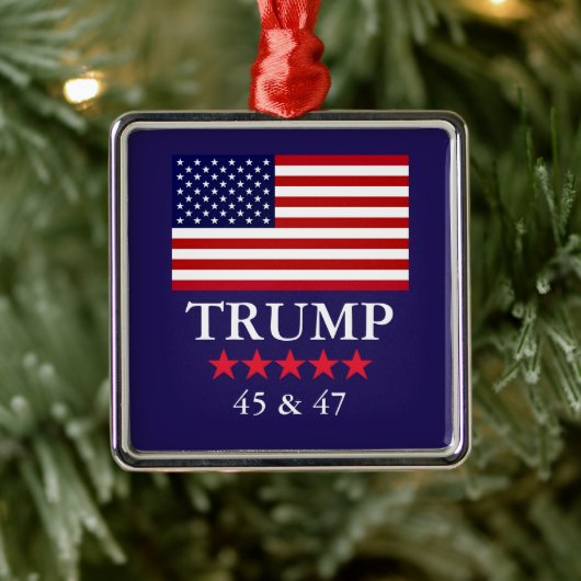 GLASS PRESIDENT DONALD TRUMP CHRISTMAS ORNAMENT (Boom)
