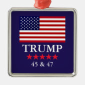GLASS PRESIDENT DONALD TRUMP CHRISTMAS ORNAMENT (Voorkant)