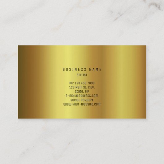 Glass Red Burgundy Wine Gold Vip Ombre Glitter Visitekaartje (Achterkant)