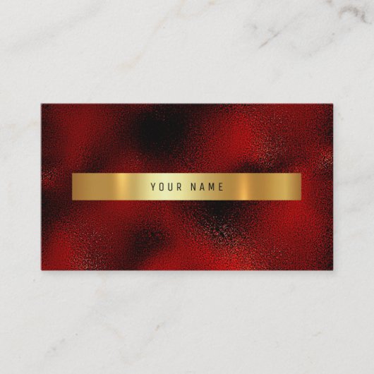 Glass Red Burgundy Wine Gold Vip Ombre Glitter Visitekaartje (Voorkant)