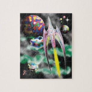 Glass Rocket Jigzaag Puzzle Legpuzzel
