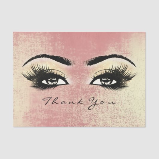 Glass Roos Gold Peach Lashes Hartelijk dank Tissuepapier (Voorkant)