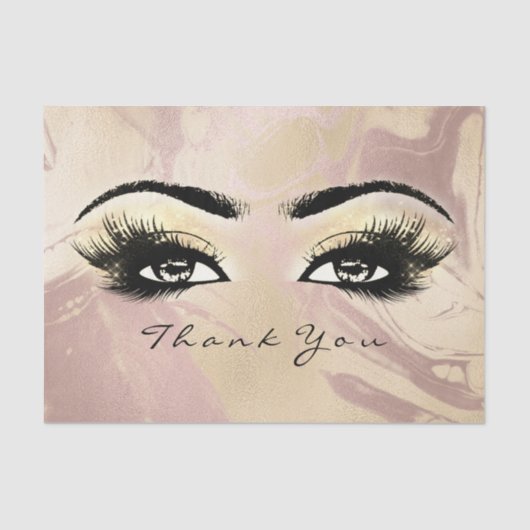 Glass Roos Gold Peach Lashes Hartelijk dank Tissuepapier (Voorkant)