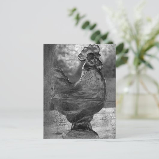 Glass Rooster Briefkaart (Staand voorkant)