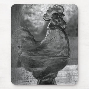 Glass Rooster Muismat
