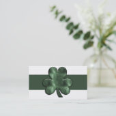 Glass Shamrock Irish Visitekaartjes (Staand voorkant)