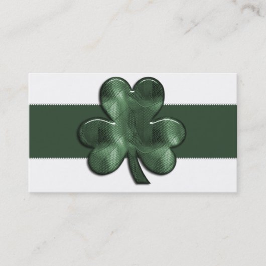 Glass Shamrock Irish Visitekaartjes (Voorkant)