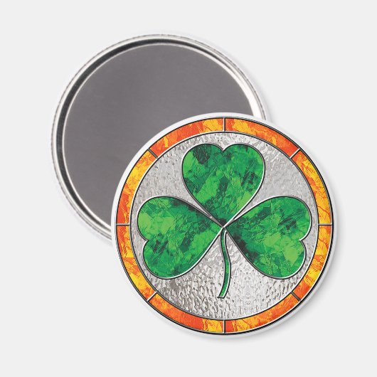 Glass Shamrock Magneet (Voorkant / Achterkant)