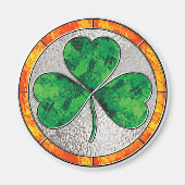 Glass Shamrock Magneet (Voorkant)