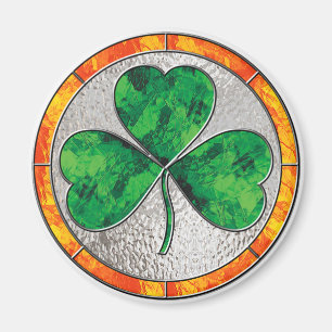 Glass Shamrock Magneet