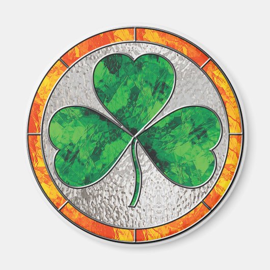 Glass Shamrock Magneet (Voorkant)