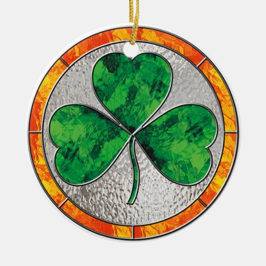 Glass Shamrock Ornament (Voorkant)