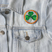 Glass Shamrock Ronde Button 5,7 Cm (In situ)