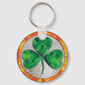 Glass Shamrock Sleutelhanger (Voorkant)