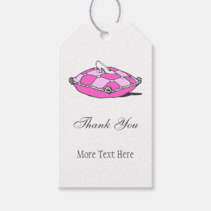 Glass Slipper Pink Pillow - Aangepast bedankt Labe Cadeaulabel